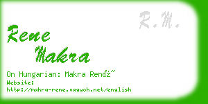 rene makra business card
